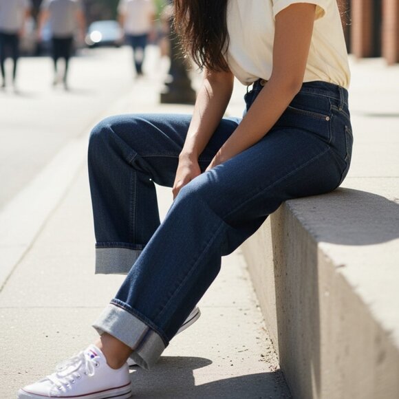 Ulla Johnson Denim - Ulla Johnson "The Genevieve" high rise, wide leg, folded cuff jean size 28